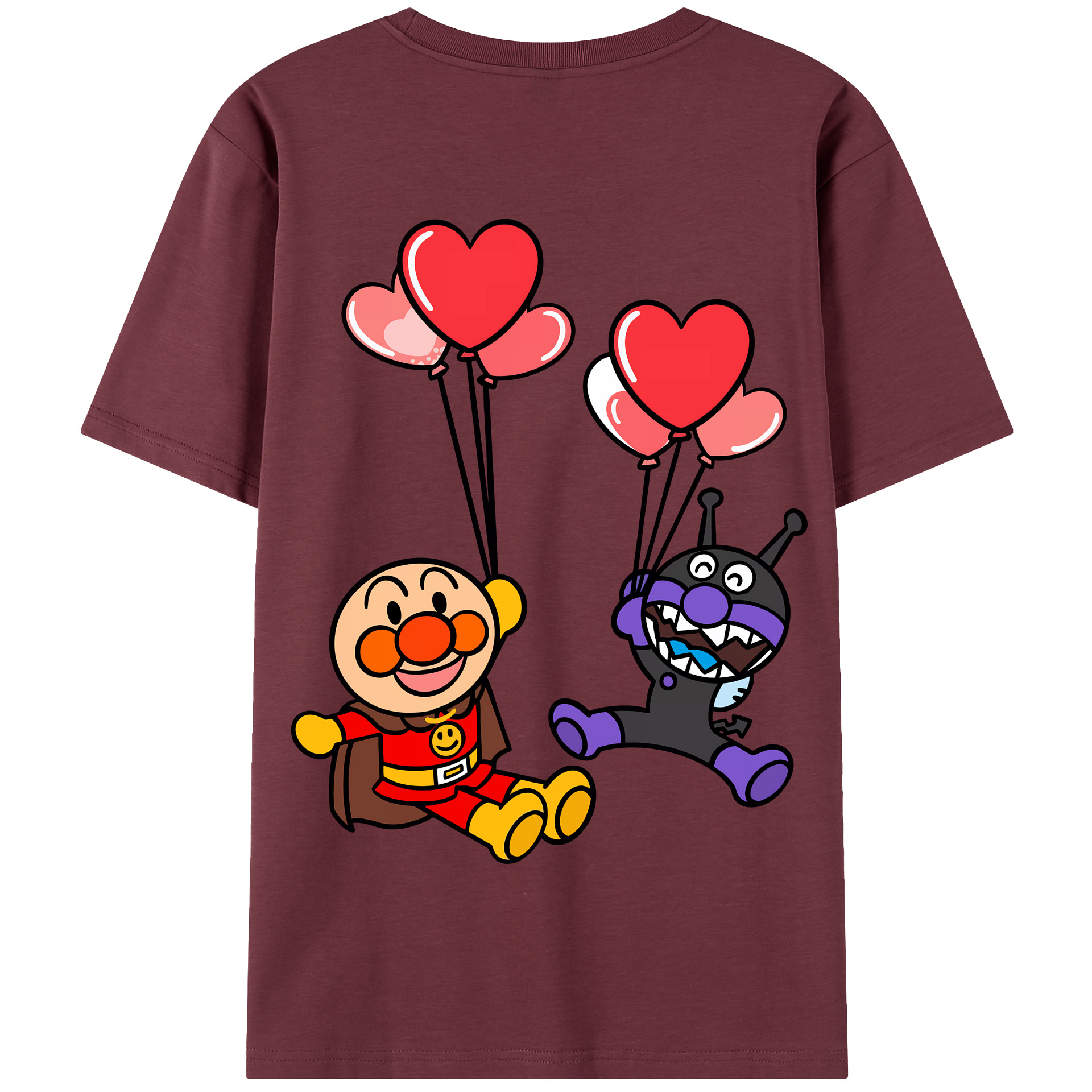 （画像用） アンパンマン Anpanman 綿100％半袖Tシャツ（背面プリント）